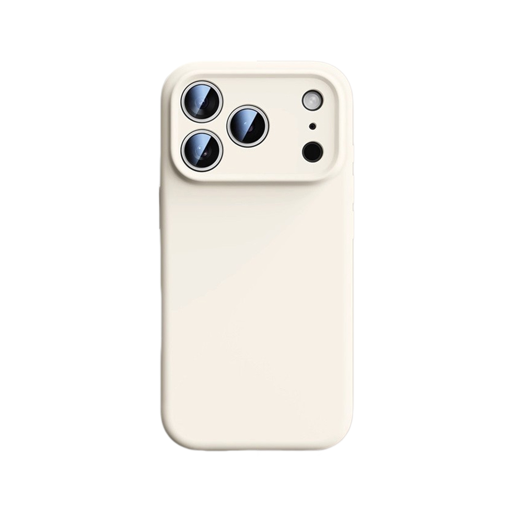 iPhone用シリコンケース ホワイト・ドット 17プロマックス スマホケース iphone17 pro max ケース シリコン 耐衝撃 iphone 17