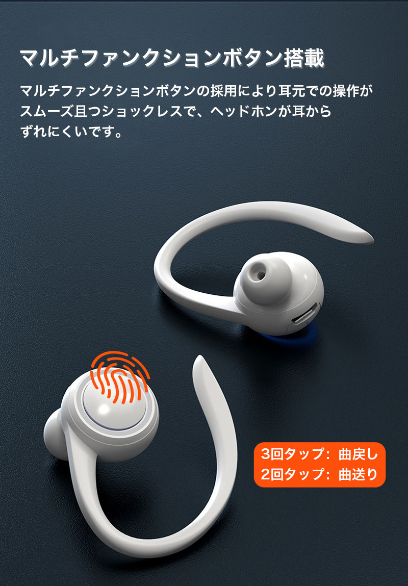イヤホン bluetooth 片耳 ワイヤレスイヤホン iPhone 通話 イヤフォン bluetooth 5.2 ワイヤレス 耳掛型 イヤフォン ワイヤレス 右耳 マイク 生活 防水 高音質｜k-seiwa-shop｜18