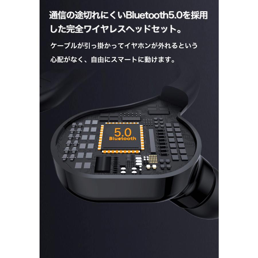 ワイヤレスイヤホン Bluetooth 5.0 片耳 イヤホン iPhone14 通話 ハンズフリー イヤフォン ワイヤレス 右耳 耳掛型 マイク内蔵 生活防水 高音質 超長待機｜k-seiwa-shop｜15