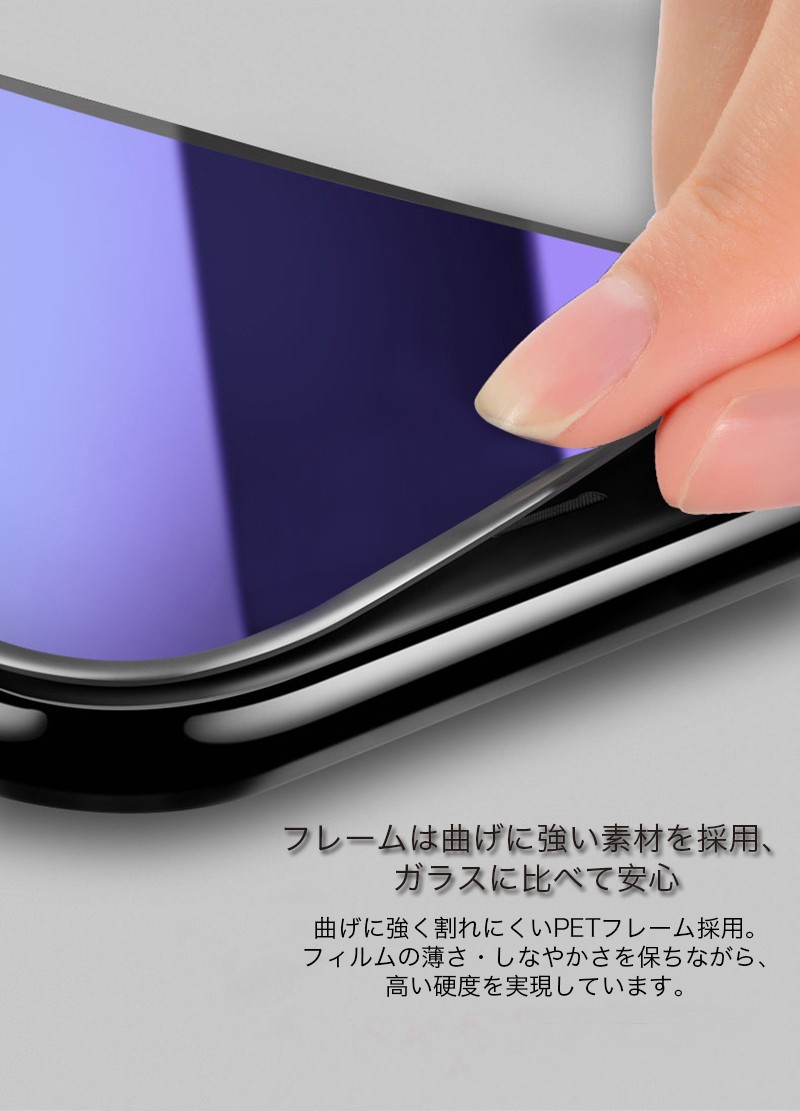 2枚セット iPhone xs max xr x ガラスフィルム ブルーライトカット
