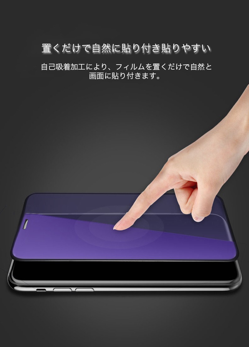 2枚セット iPhone xs max xr x ガラスフィルム ブルーライトカット