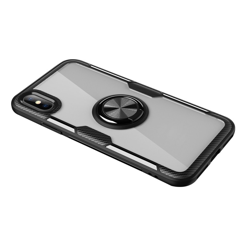 アイフォン7 ケース アイフォン7プラス ケース iPhone7プラス iPhone7 ケース リング付き クリア 背面ガラス マグネットカーマウント対応 耐衝撃 保護フィルム付｜k-seiwa-shop｜02