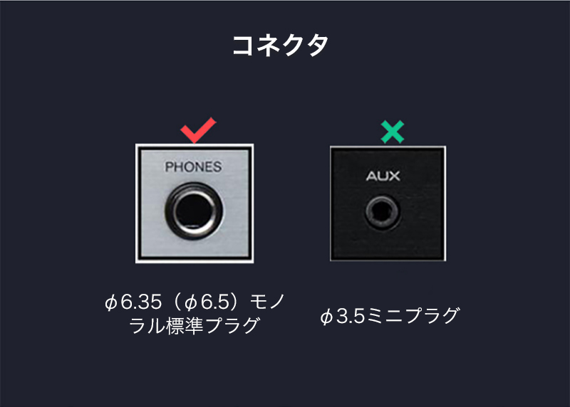 モノラルケーブル 6.35mm 標準プラグ オス-オス ミキサー ギター