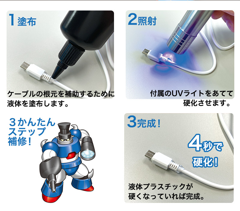 接着剤 ケミシールマジン 4秒で硬化 UVライト付き 30g 液体プラスチック 接着 紫外線 硬化 金属 ガラス 補修 プラモデル 模型 アクセサリー  :glue-mazin-30:SMART LIFE Yahoo!ショッピング店 - 通販 - Yahoo!ショッピング