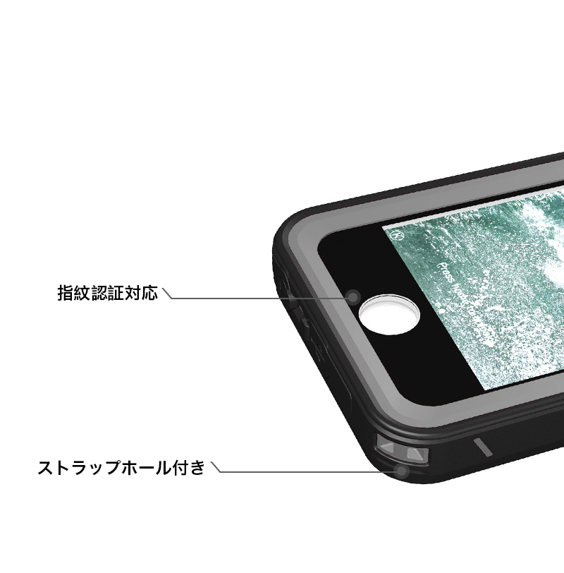 iphonexr ケース 完全防水 iphone se 3 2 ケース IP68防水 iphone x s max フルカバー 耐衝撃 iPhone5s 6s plus ケース iPhone8 7 ケース ブランド フィルム付｜k-seiwa-shop｜07