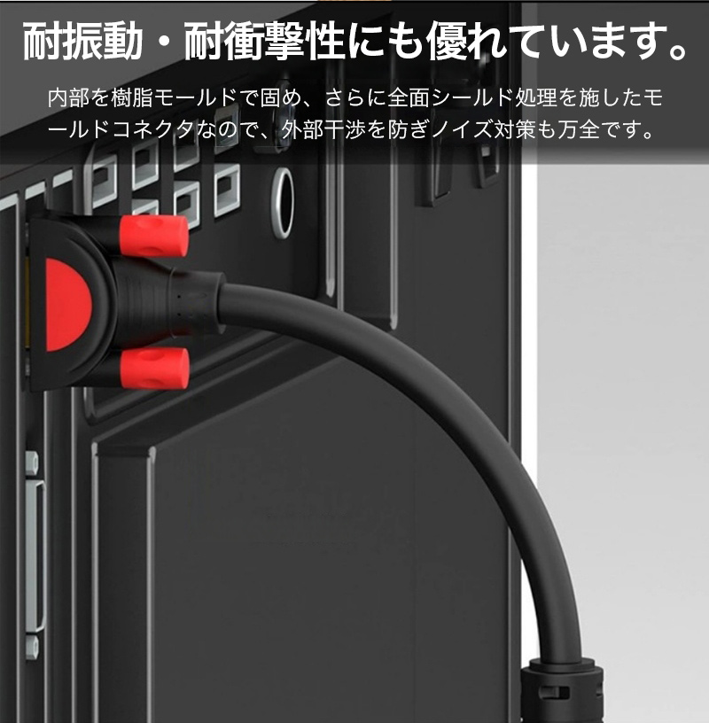vga ケーブル 5m 3m 1.5m D-Sub15ピン ミニ 3+9 アナログRGBケーブル