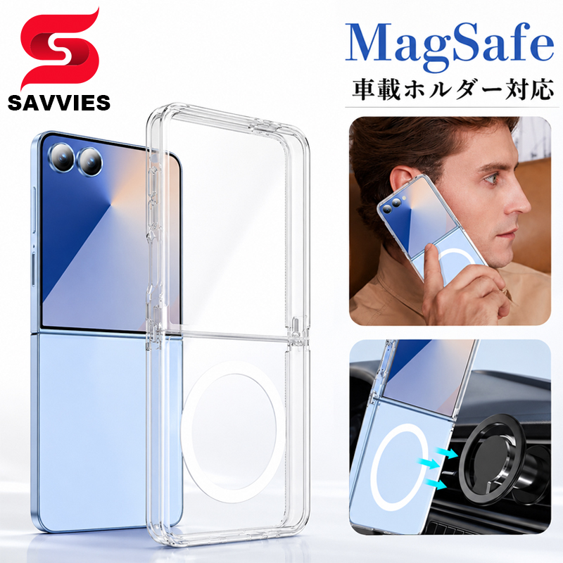 galaxy z flip8 ケース クリア magsafe対応 Galaxy Z Flip7 MagSafe 耐