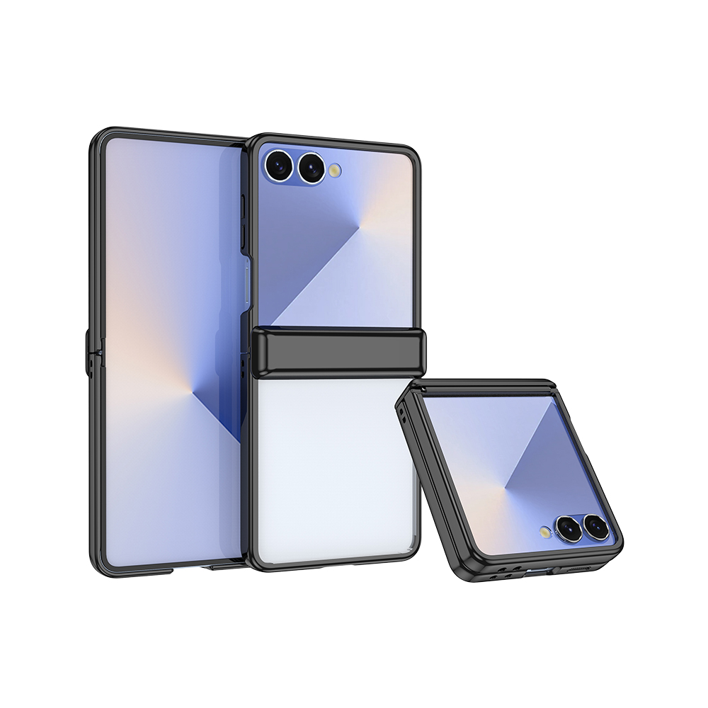 Galaxy Z Flip8 ケース フィルム付き ヒンジ保護 SAMSUNG Flip7 クリア