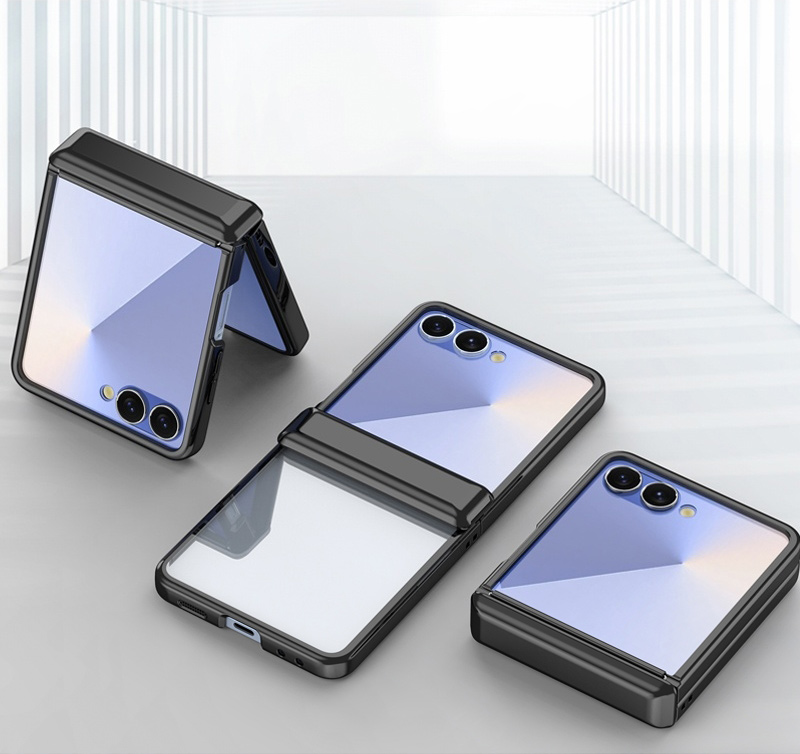 Galaxy Z Flip8 ケース フィルム付き ヒンジ保護 SAMSUNG Flip7 クリア