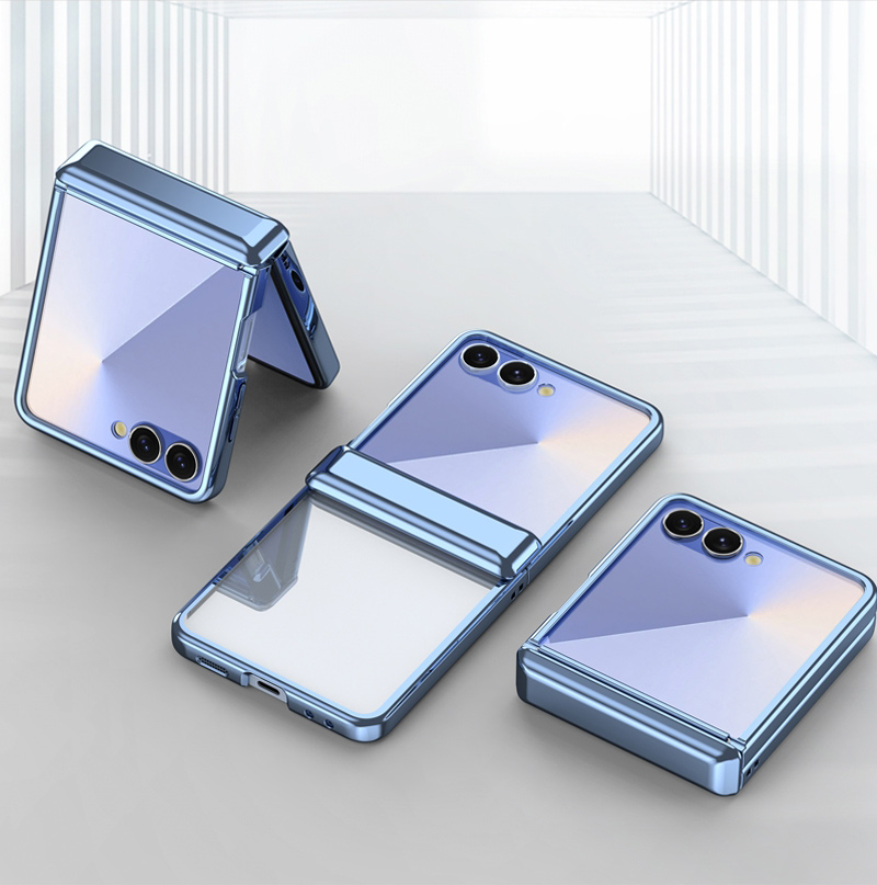 Galaxy Z Flip8 ケース フィルム付き ヒンジ保護 SAMSUNG Flip7 クリア