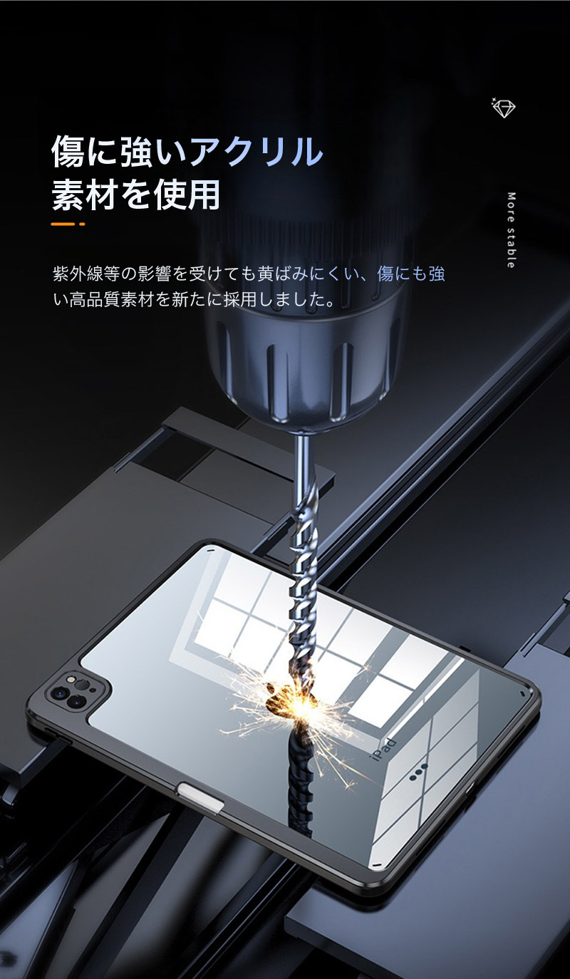 iPad Air 11インチ m4 ケース 11 10 第11世代 ペン収納 2Wayスタンド