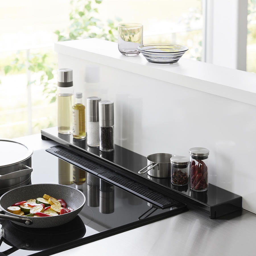奥行伸縮排気口カバー タワー 75cmコンロ用 キッチン整理用品 フラット なべ置き 4564 4565 tower | tower | 12