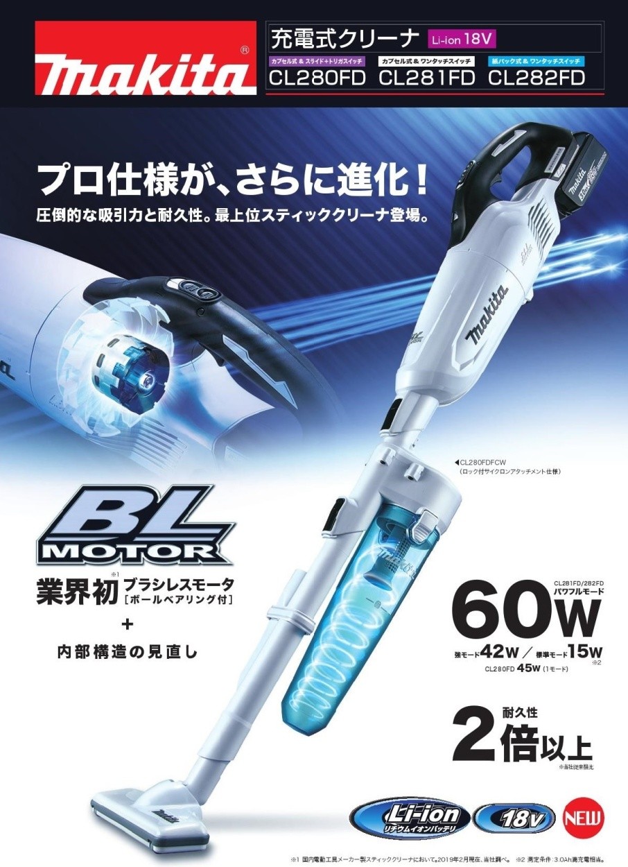 ふるさと割】 CL281FDZW マキタ ①新品 18V充電式クリ－ナ－ 吸引力と耐久性UP 白 本体のみ ブラシレスモ－タ－搭載  カプセル式+ワンタッチスイッチ付 - コードレスタイプ - labelians.fr