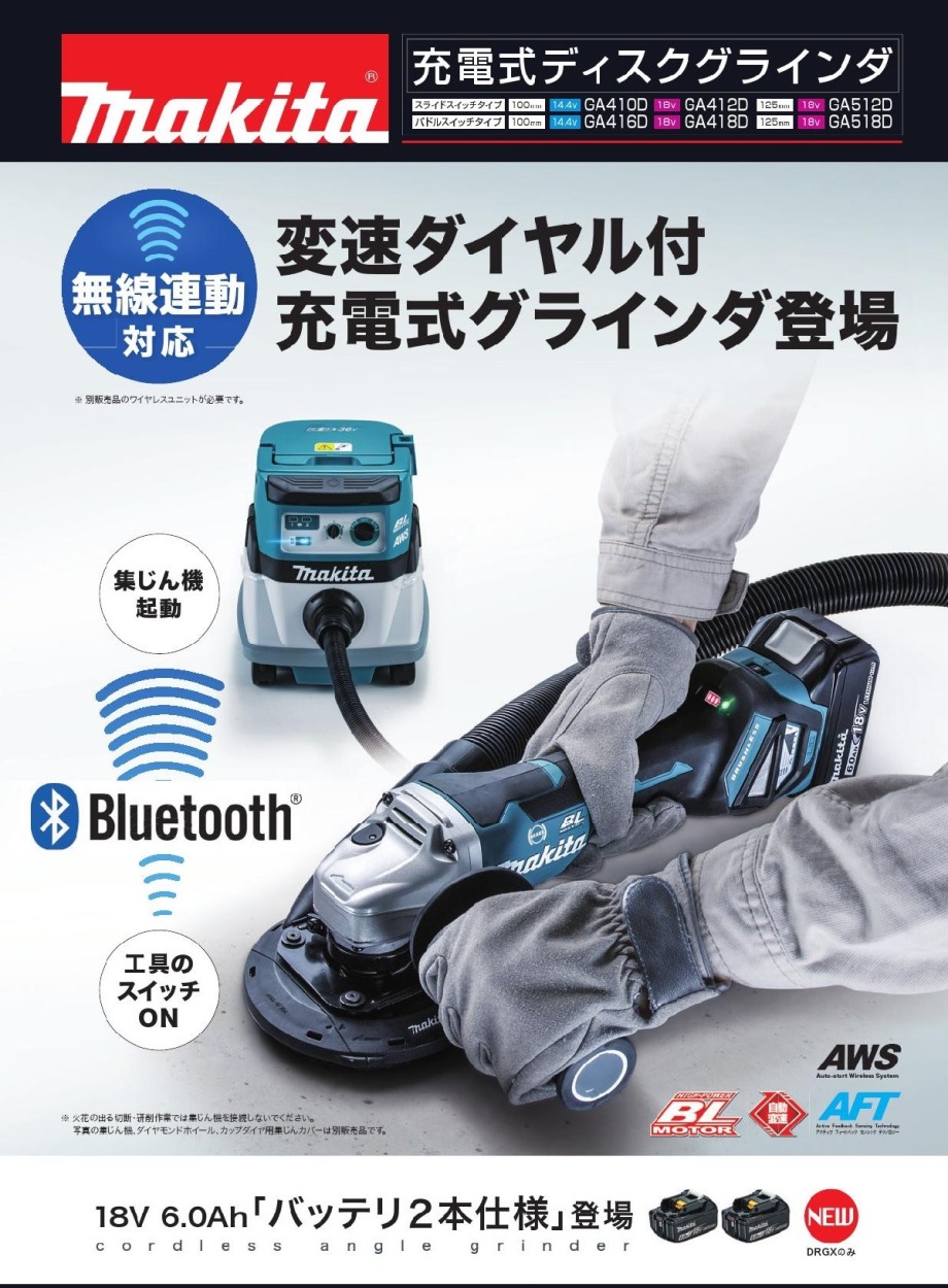マキタ（makita） 《マキタ正規店》 充電式ディスクグラインダ