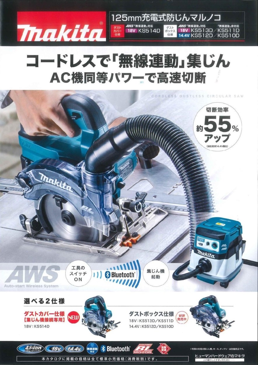 マキタ（makita） 《マキタ正規店》 125mm充電式防じんマルノコ 