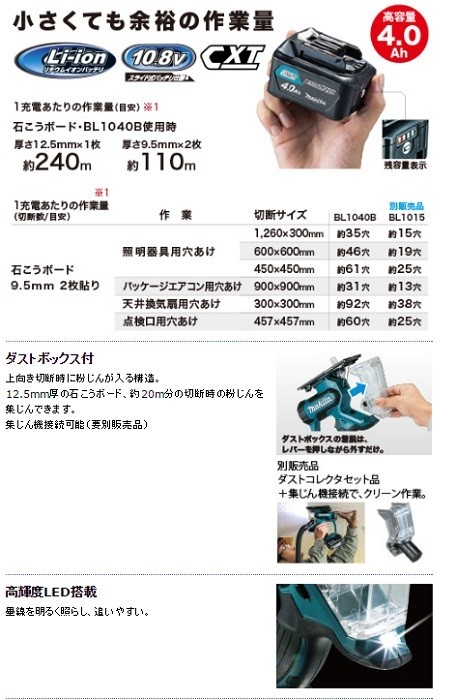 マキタ（makita） 《マキタ正規店》 充電式ボードカッタ SD100DZ (本体