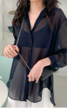 シャツ ブラウス 白シャツ l 長袖 Vネック 襟付き 細身 レース シフォン シースルー かわいい 大人可愛い きれいめ シンプル 大人 上品 おし