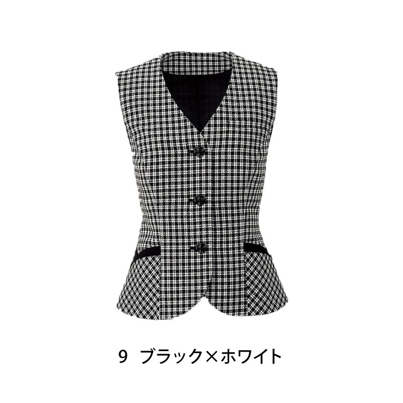 ベスト ブラック ホワイト チェック柄 リボン レディース 女性用 大きいサイズ 事務服 清楚 可愛い 受付 NUOVO ヌーボ FV35818 刺繍 プリント 楽天市場】送料無料 好感度高めで、会社の顔に！大人のさりげな