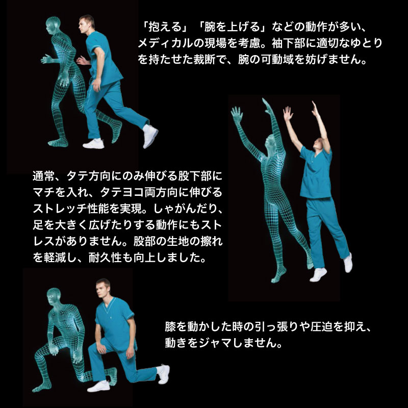 MIZUNO（ミズノ） スクラブ 白衣 医療 男女兼用 紺 ネイビー