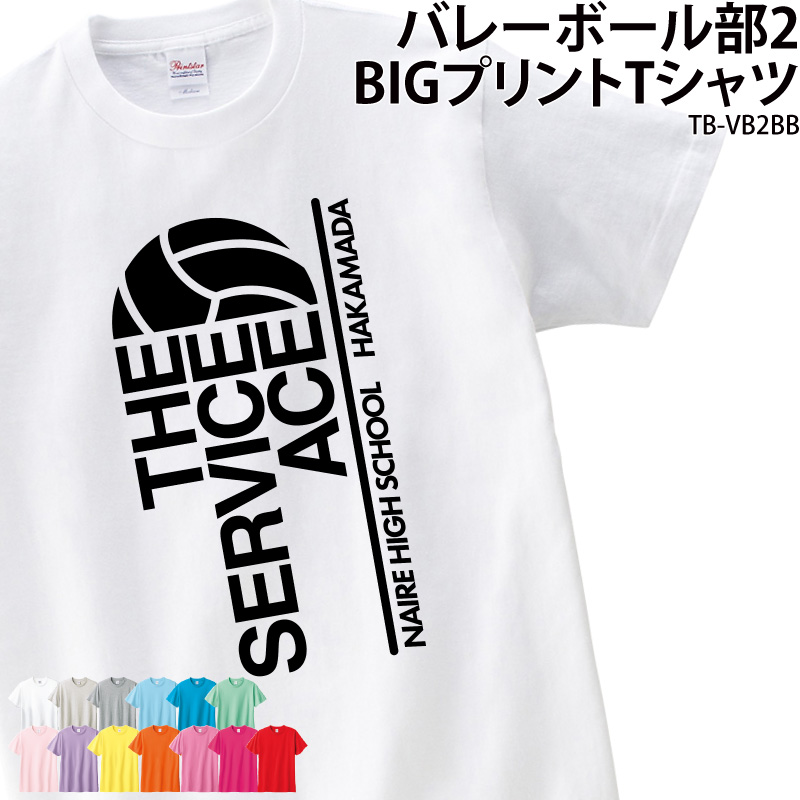 Tシャツ バレーボール バレー部 クラブ ユニフォーム 移動着 応援着 部活 会社 チーム オリジナル 名入れ トレーニングウェア 練習着 TB-VB2BB