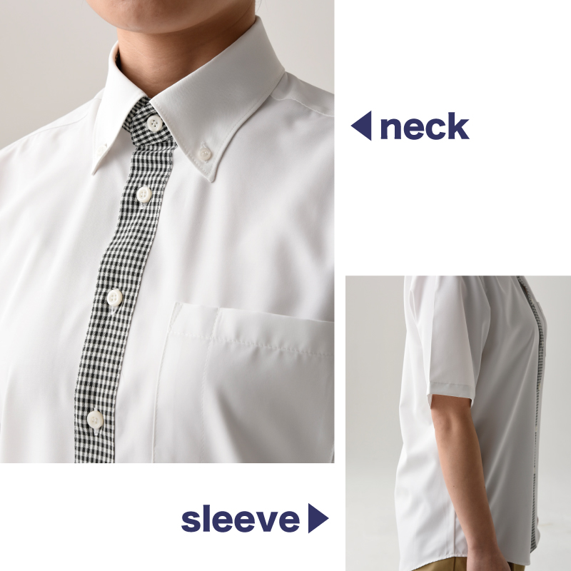 ZAFUL ボタンフロント 半袖 シャツ【送料込み】 ボタンダウンシャツ半袖[男女兼用][セブンユニフォーム製品