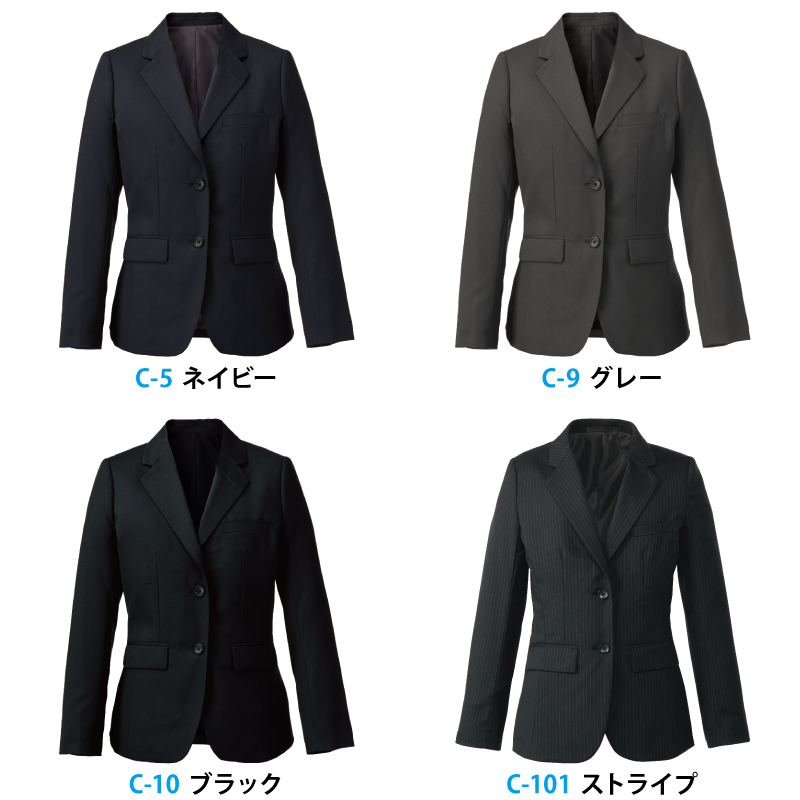 ジャケット 防寒 シングル 長袖 ネイビー 紺 レディース ボタン 綺麗め 受付 フォーマル きちんと感 ウォームビズ チトセ アルべ arbe  KM-8380 送料 無料 | arbe | 01