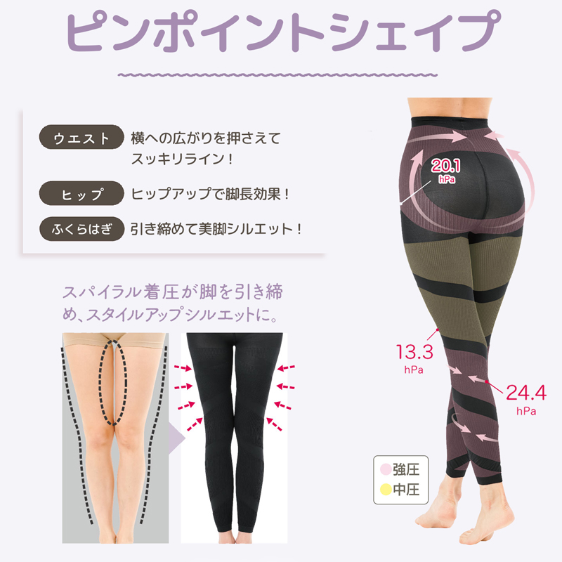 骨格診断士が作った スタイルアップスパッツ 着圧レギンス 加圧レギンス 加圧スパッツ  骨格ストレート 骨格ウェーブ 骨格ナチュラル 着圧スパッツ ハイウエスト ダイエット レディース 着痩せ 足痩せ グッズ 太もも 脚痩せ ヒップアップガードル お腹 引き締め【328634】