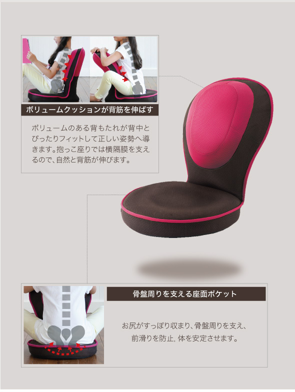 背筋がGUUUN美姿勢座椅子コンパクト