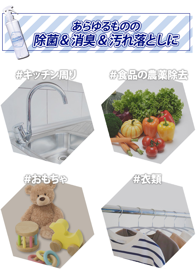 マルチクリーナー 天然ミネラル洗浄 マスターミネラル 300ml+ 希釈用空スプレーボトルセット 水質改善 油汚れ 手 消臭 洗濯 除菌 やさしい 天然成分100％ 清浄剤 お掃除 多目的 洗剤 多用途 多機能 クリーナー