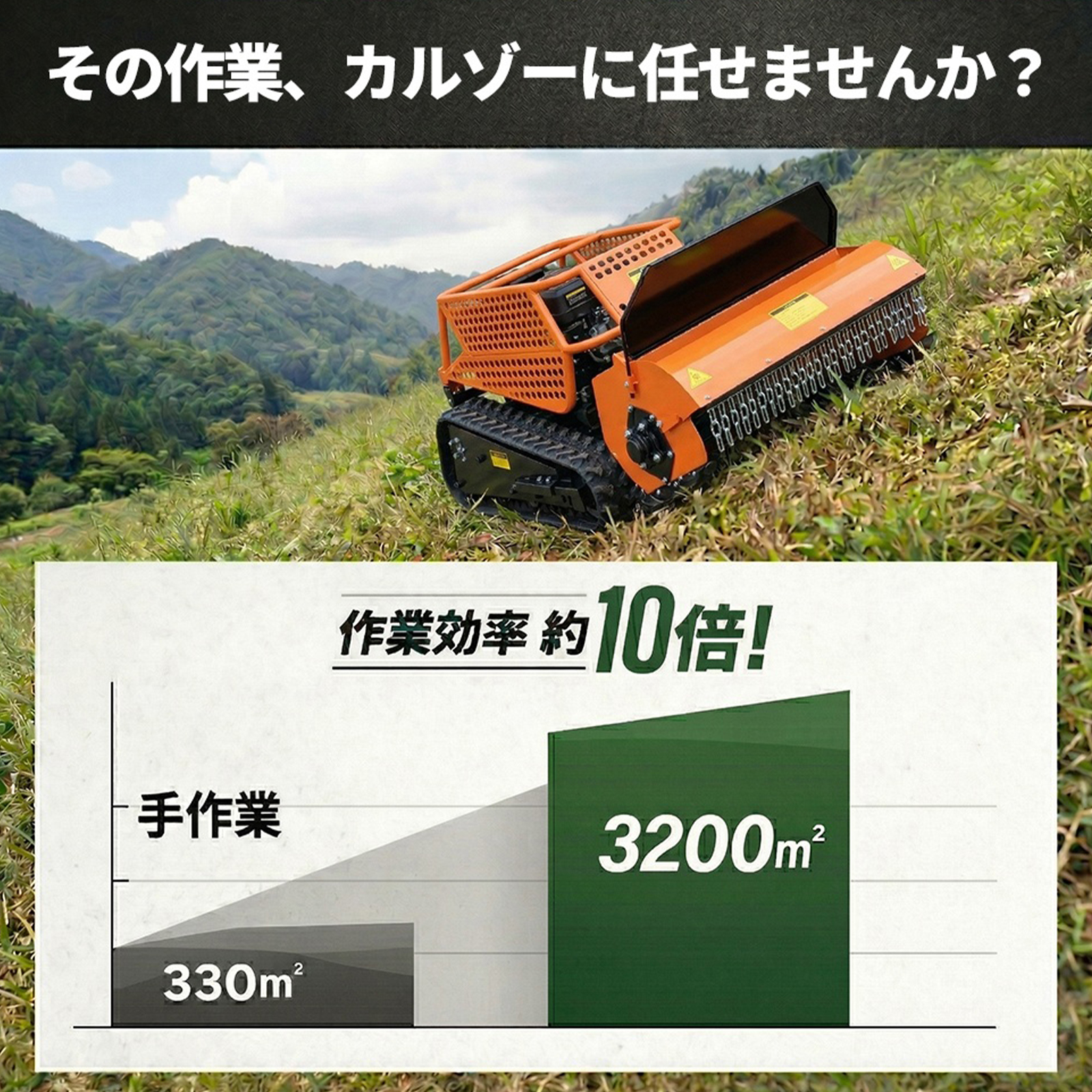 SUNGA ラジコン草刈機 カルゾー JRSY800 刈幅800mm 15馬力 自走式