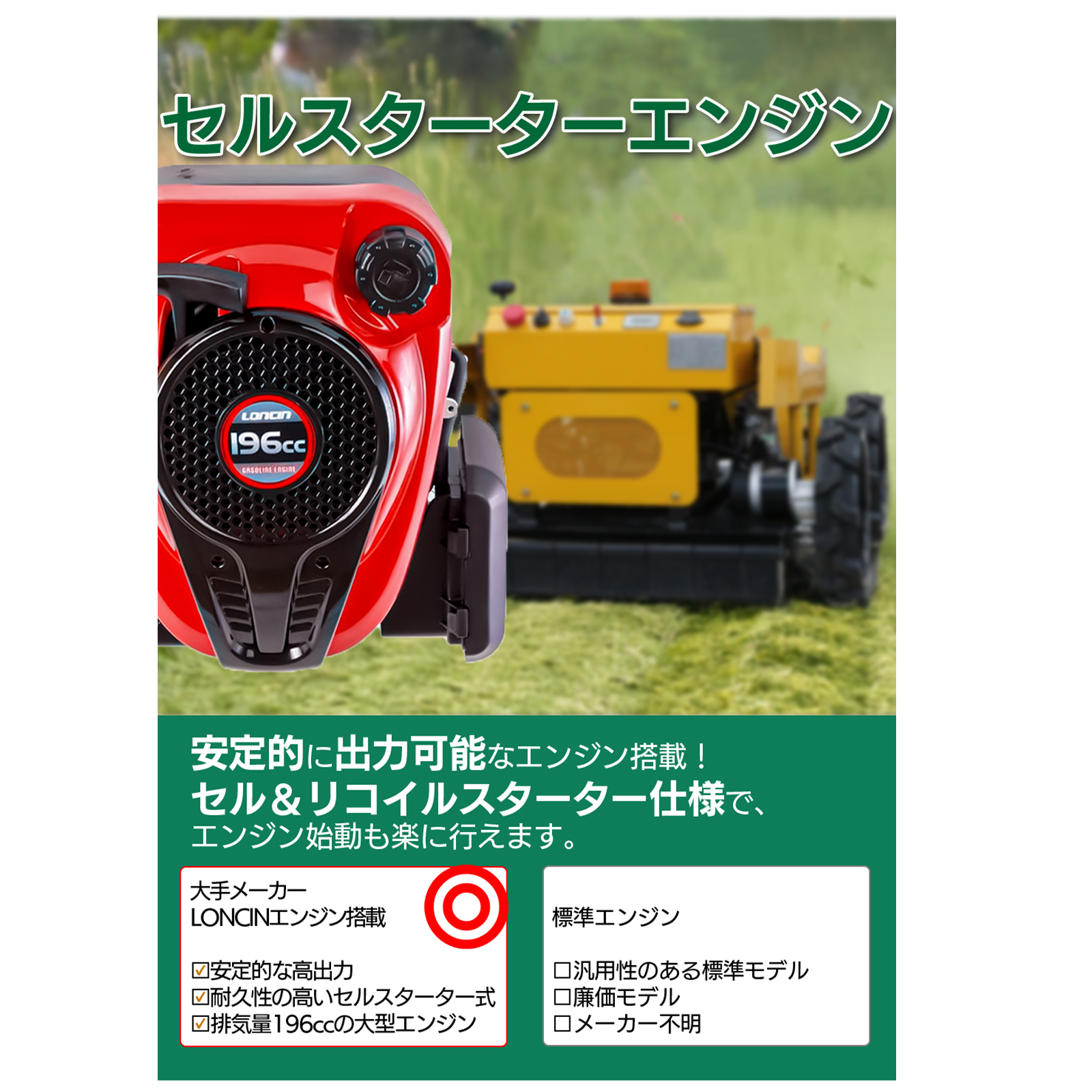 SUNGA ラジコン草刈機 カルゾー LM550 刈幅550mm 4輪モデル 自走式 