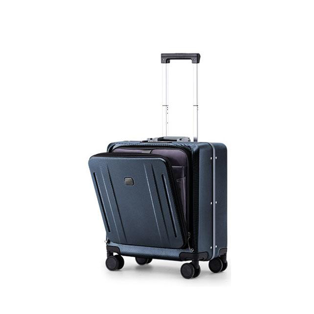 スーツケース 機内持ち込み 小型 軽量 Sサイズ フロントオープン TSAロック カーボン キャリーケース 旅行 出張 2泊3日