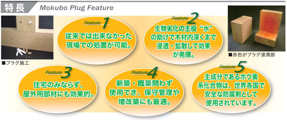 大日本木材防腐株式会社 モクボープラグ