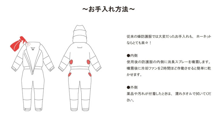 冷却ファン付 蜂防護服【ホーネットII】
