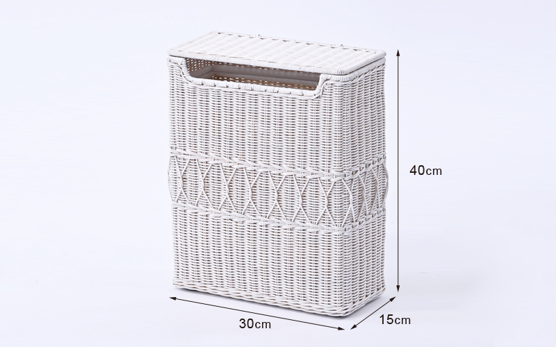 ホームテイスト（HOME taste） ホワイトラタン ダストボックス ゴミ箱