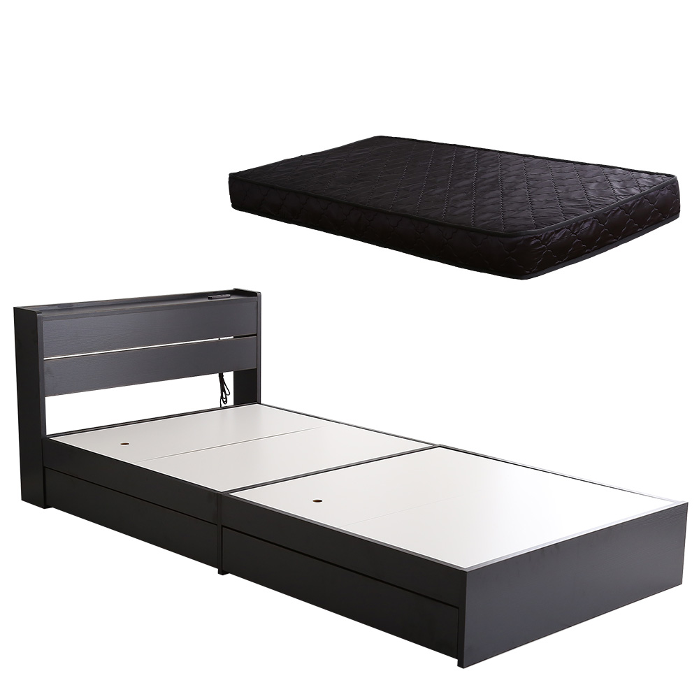 グランテイスト ベッド マットレス付き セミシングル おしゃれ SS 木製