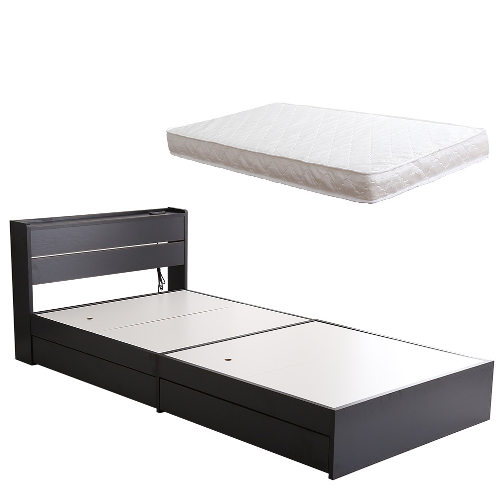 グランテイスト ベッド マットレス付き セミシングル おしゃれ SS 木製