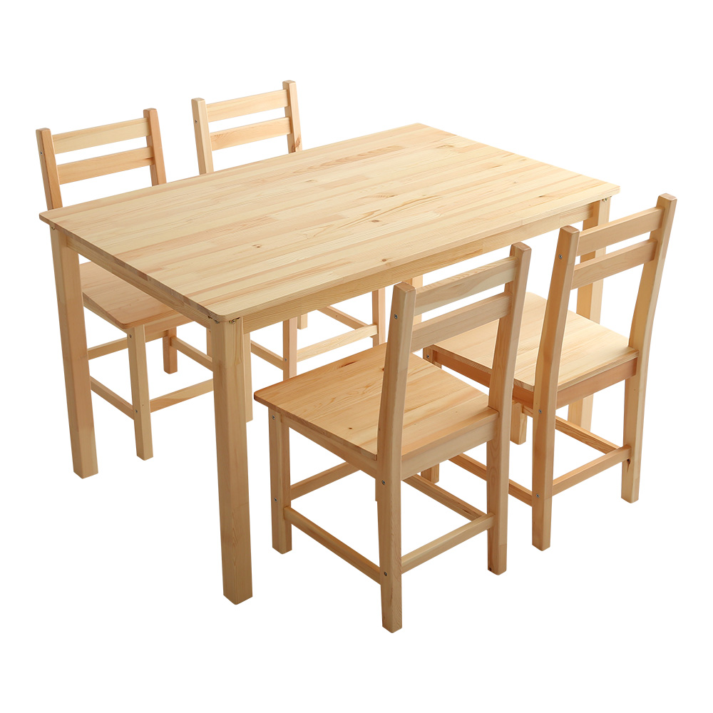 ホームテイスト 北欧テイスト ダイニング5点セット 天然木製 Salute  