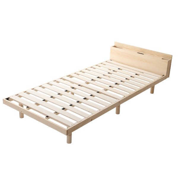 ホームテイスト（HOME taste） すのこベッド ダブル 宮セット パイン材