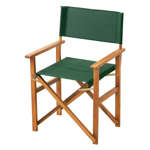 天然木とグリーン布製の定番のディレクターチェア【レジスタ-REGISTA-】（ガーデニング　椅子）｜ka-grande｜02