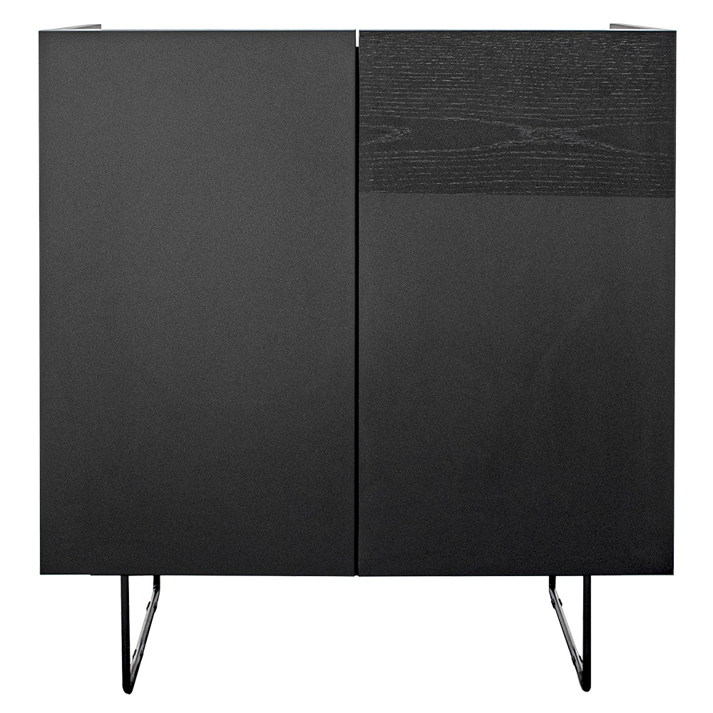 サイドボード キャビネット 日本製 国産 収納 ラック 本棚 書棚 チェスト 木製 75cm リビング スチール脚 ヴィンテージ モダン