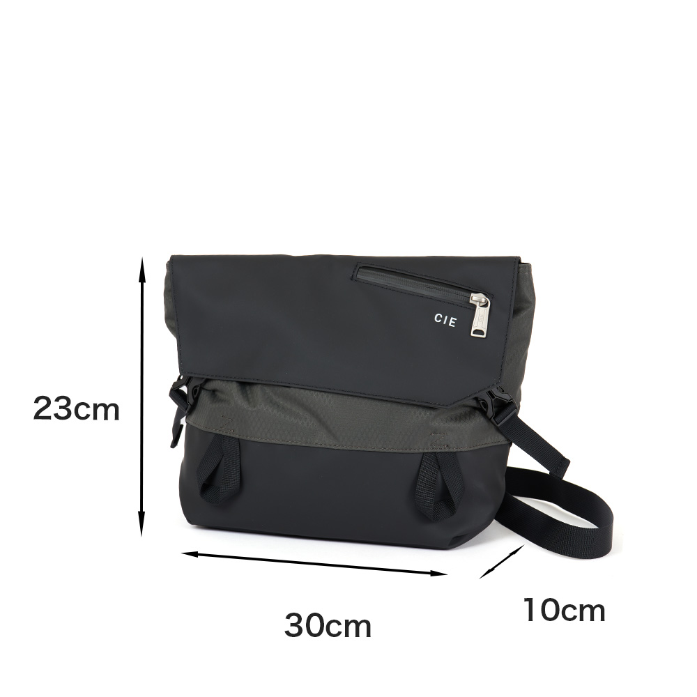 最安値☆極美品☆ CIE コーデュラ ショルダーバッグ ブラック CIE ショルダーバッグ バッグ シー VARIOUS SHOULDER-01 メンズ