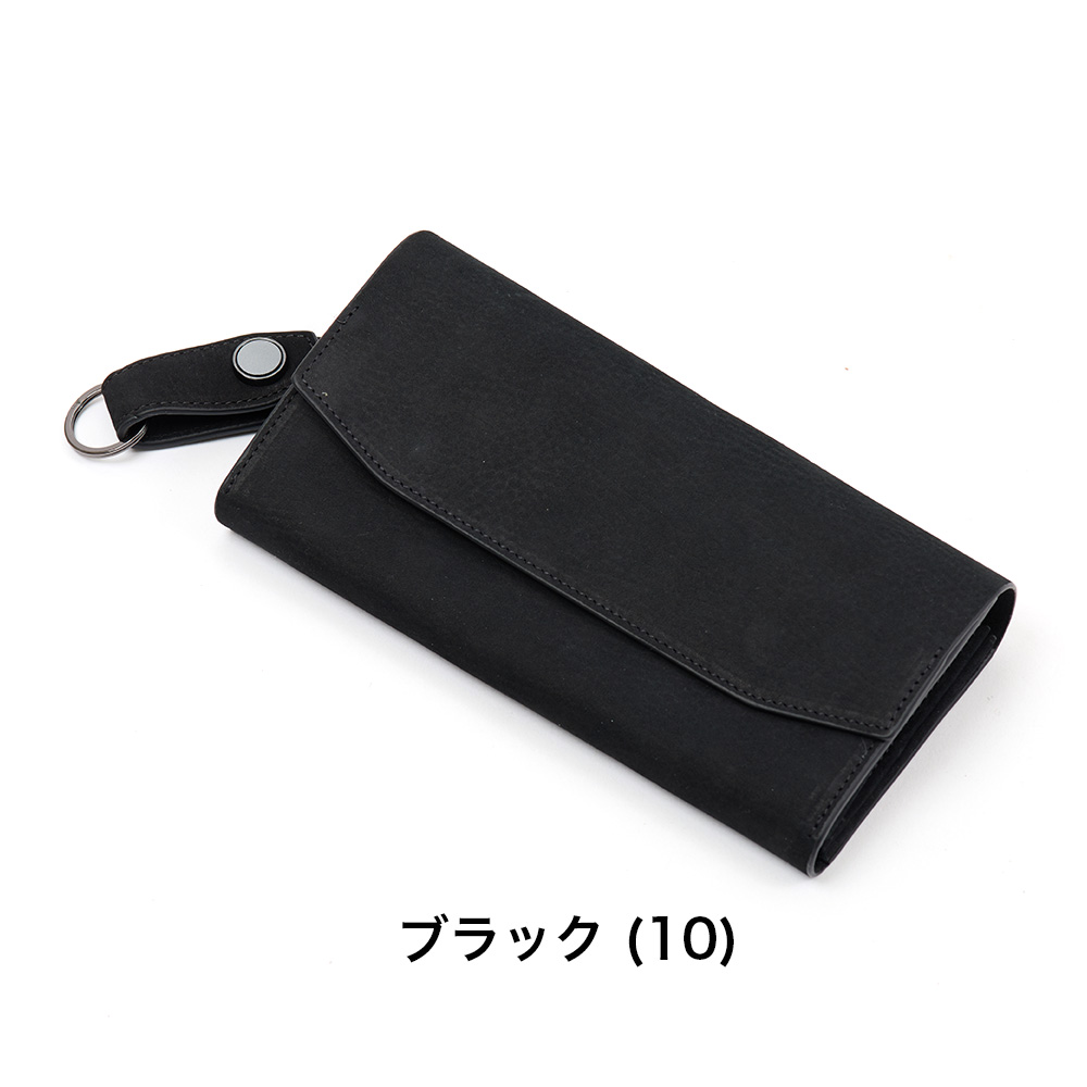 【倉吉店】 CIE｜シー　FOLK LONG WALLET 二つ折り長財布 032250 ブラック【124】 CIE（シー） 財布 長財布 FOLK LONG WALLET メンズ レディース 本革 革