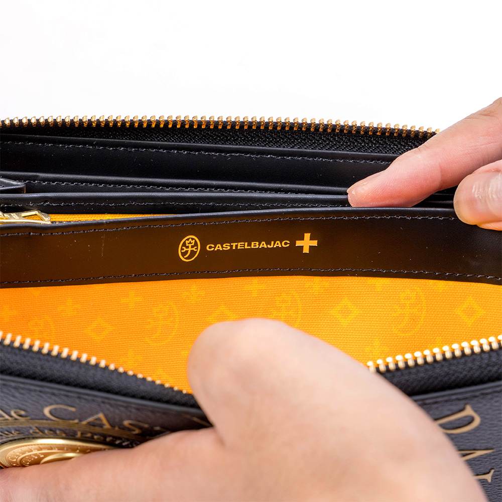 カステルバジャック 定価24200円 ラウンドファスナー長財布 牛革