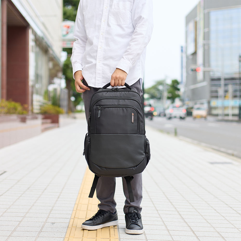 アメリカンツーリスター リュック American Tourister メンズ 28L B4 A4 セグノ バックパック1 ビジネスリュック 通勤 通学 出張 1泊 2泊 大きめ 大容量 ブランド レインカバー USBポート 149573 AMERICAN TOURISTER（アメリカンツーリスター） リュック メンズ 28L