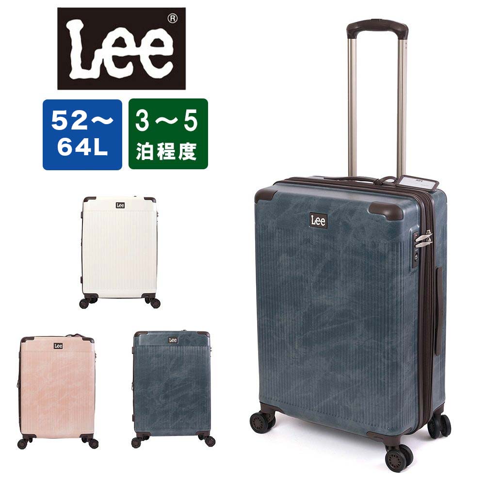 スーツケース Lee リー 52L 64L 3泊 4泊 5泊 Mサイズ 容量拡張 大容量