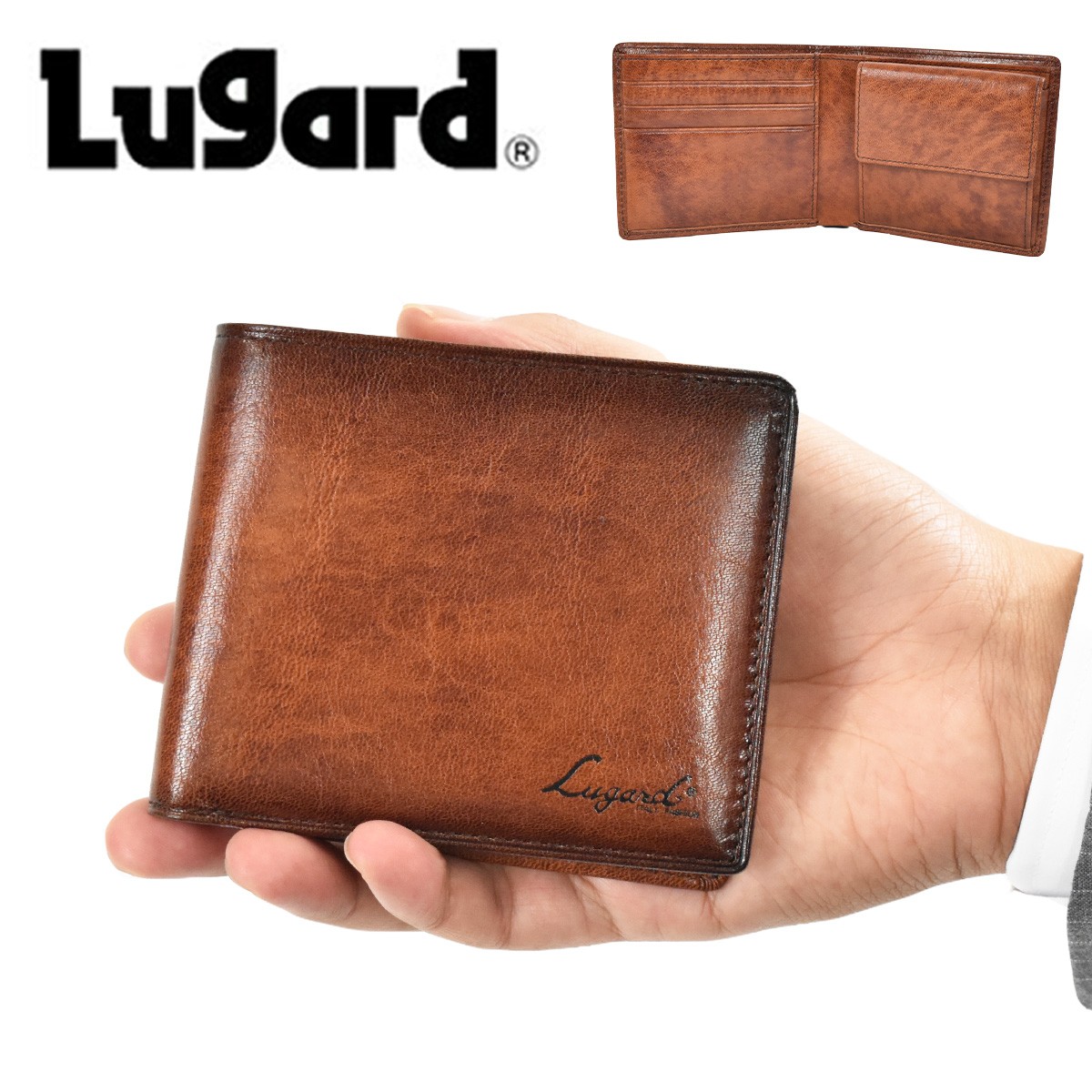 青木鞄 財布 二つ折り メンズ 二つ折り財布 ラガード Lugard G3 本革