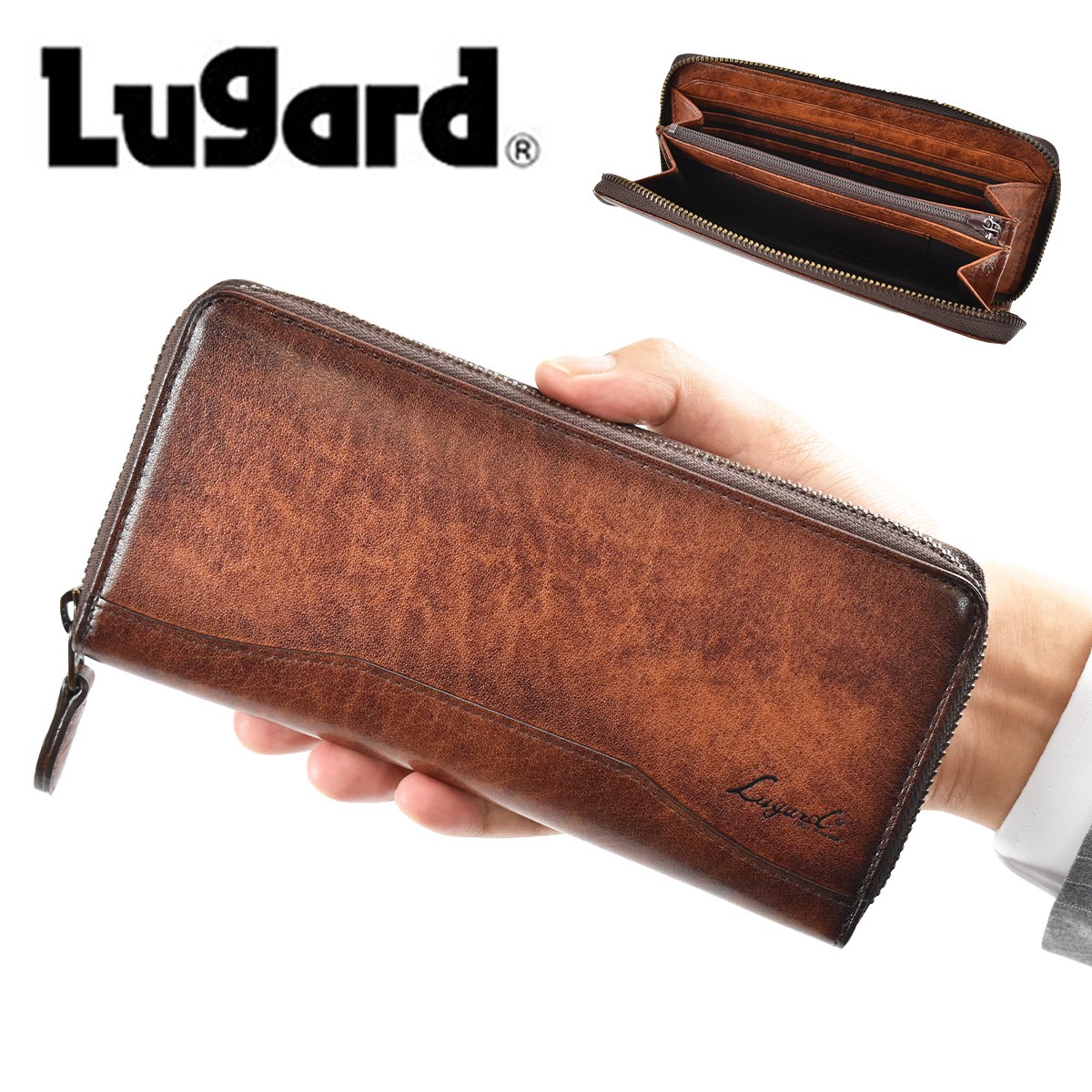 青木鞄 長財布 財布 メンズ ラガード ラウンドファスナー Lugard G3 本