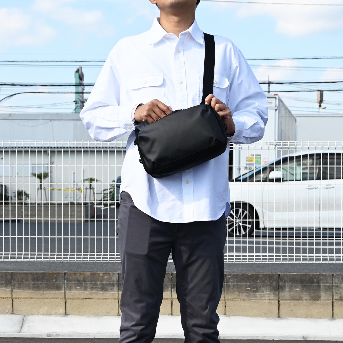 ace. GENE LABEL エース ショルダーバッグ ラグレンティスクロス 横型