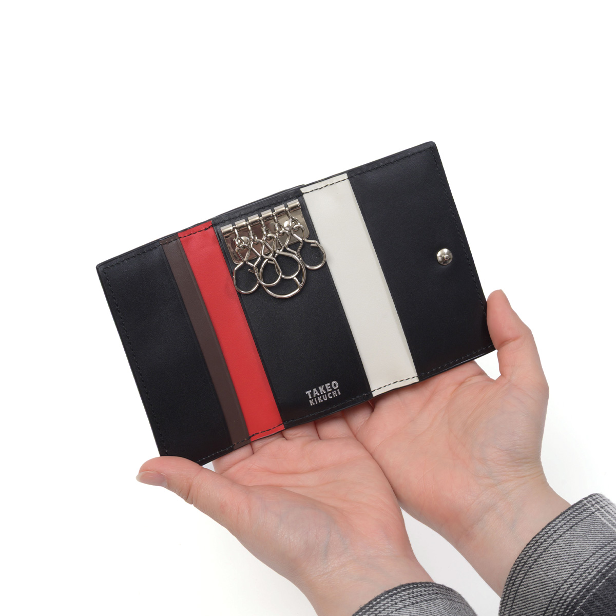 TAKEO KIKUCHI（タケオキクチ） キーケース 革 本革 小銭入れ 鍵入れ